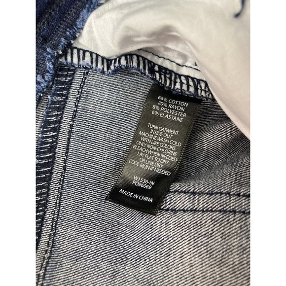 *Betabrand Dark Wash Elastic Waistband Pull On Womens PM Straight Leg Yoga Jeans - Picture 5 of 5